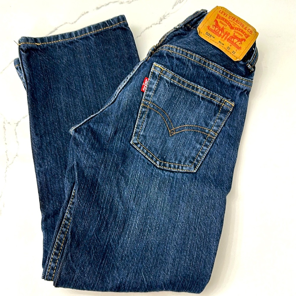 Levi’s 505 Regular Leg, Boys 8 Slim 22x22